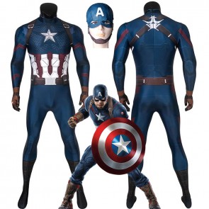 Avengers: Endgame Captain America Jumpsuit Halloween Cosplay Costume