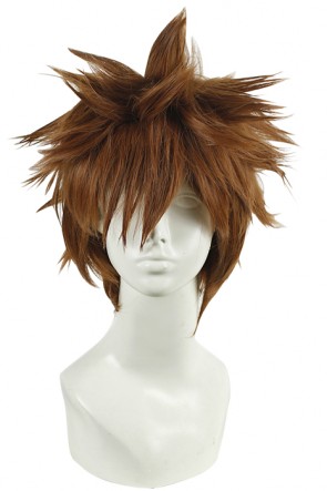 30cm Short Hitman Reborn Sawada Tsunayoshi Brown Cosplay Wig AC001092