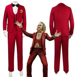 Beetlejuice 2 Red Wedding Suit Beetlejuice Halloween Cosplay Costume