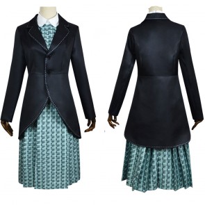Beetlejuice Women Lydia Deetz Black Jacket Dress Cosplay Costume