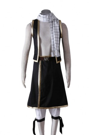 Fairy Tail Natsu Dragneel Cosplay Costume Black Suit 1nd AC0037