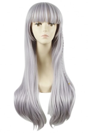  65cm Danganronpa Kirigiri Kyoko Silver Blue Purple Cosplay Wig CW00455