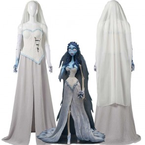 Corpse Bride Emily Halloween Cosplay Costume Full Set