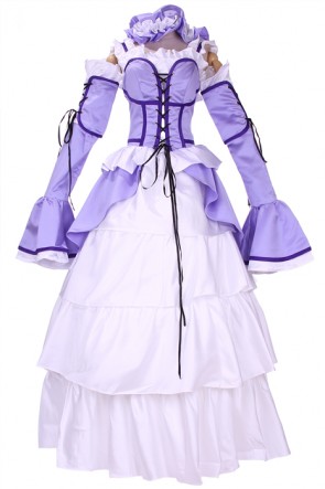 Chobits Chii Eruda Lolita Purple and White Suit Customized Female Costume AC00681