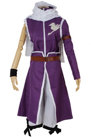 Fairy Tail Team Fairy Tail A Natsu Dragneel Cosplay Costumes Purple Robe AC0029