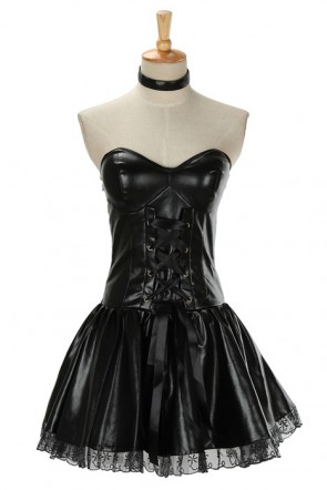 Death Note Misa Amane Sexy Black Dress Cosplay Costume AC00402