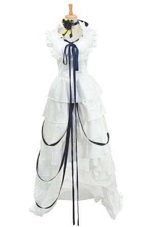 Chobits Chii Maid White Cosplay Costume Dress AC00684