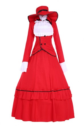 Black Butler Angelina Dulles "Madame Red" Cosplay Costume AC00801