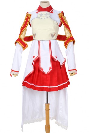 Red White cosplay costume for Yuuki Asuna Sword Art Online AC00293
