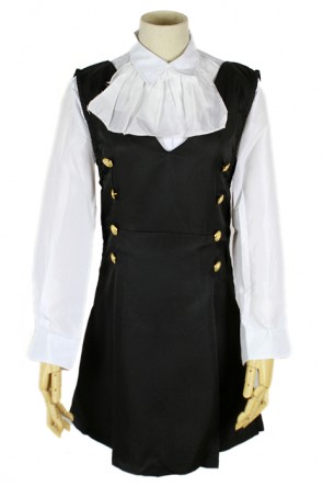 Inu x Boku SS Shirakiin Ririchiyo and Roromiya Karuta Cosplay Costume Black Dress AC001197