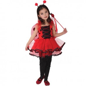 Red Children’s Halloween Party Costume Insects Ladybug Suit Dress FHC00151