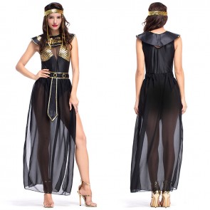 Cleopatra Black Dress Halloween Cosplay Costume