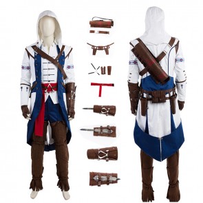 Assassin's Creed 3 III Connor Kenway Halloween Cosplay Costume Full Set
