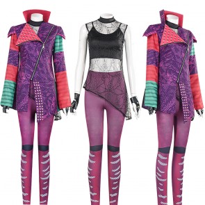 Descendants Mal Purple Halloween Cosplay Costume Upgrade Full Set