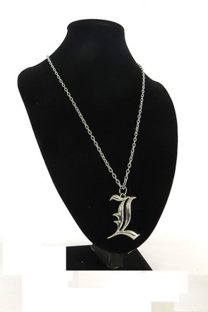 Death Note Silver Letter L Lawliet Kira Cosplay Necklace Alloy Pendant AC00404