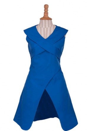 Game Of Thrones Daenerys Targaryen Blue Dress Cosplay Costume MOC0015