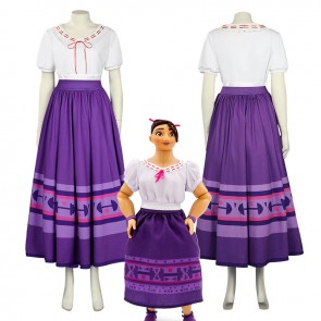 Encanto Luisa Madrigal Purple Dress Deluxe Halloween Cosplay Costume