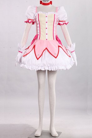 Puella Magi Madoka Magica Kaname Madoka Pink Dress Cute Cosplay Costume AC00445