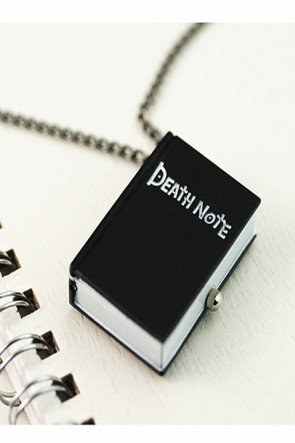 Vintage Death Note Book Quartz Pocket Watch Charm Pendant Chain Necklace Gift AC00405