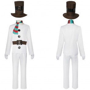White Snowman For Christmas Man Halloween Cosplay Costume