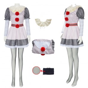 Clown Joker White Skirt Halloween Cosplay Costume