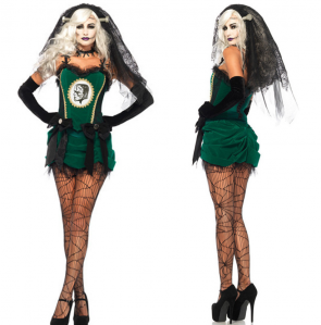 Bride of Frankenstein Costume Dress for Halloween Cosplay