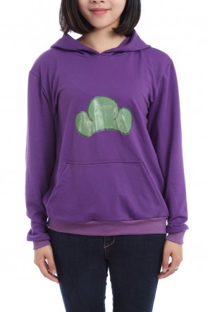 Osomatsu-kun Jyushimatsu Matsuno Autumn Winter Purple Hoodie Sweatshirt Cosplay Costume  AC001433