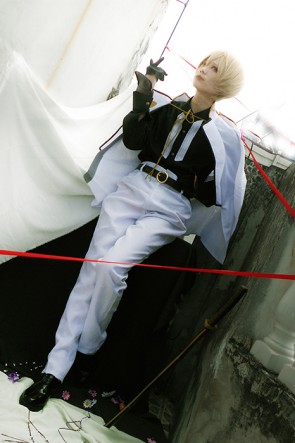 Touken Ranbu Higekiri Hizamaru's Brother White Game Cosplay Costumes  GC00279