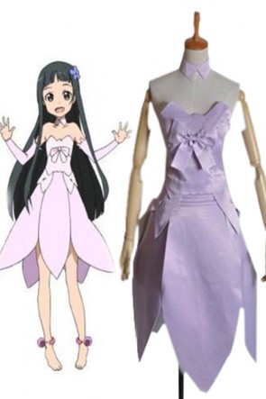 Sword Art Online Yui Cosplay Costume Purple With A Cute Bow-knot AC00308