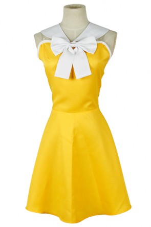 Fairy Tail Levy McGarden Dress Cosplay Costume AC0044