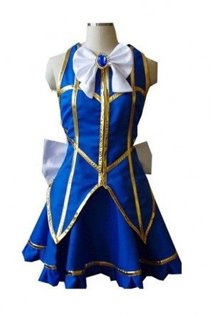 HOLRAN Fairy Tail Lucy Heartfilia Default Uniform Cosplay Costume Party Dress AC0040