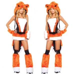 Fox Big Tail Animals fur Halloween Cosplay Costume