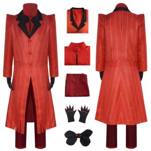 Hazbin Hotel Alastor Halloween Red Costume Cosplay Full Set