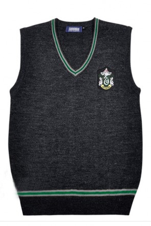 Harry Potter Slytherin Vest Sweater School Uniform Dark Gray  MC0064