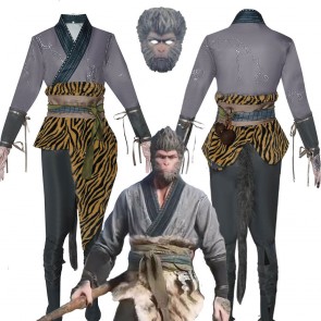 Black Myth:WuKong Destined One Tiger Hide Loincloth Set Cosplay Costume 