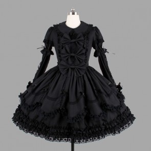 Black Bows Elegant Gothic Lolita Dress LD00272
