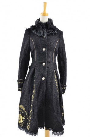 Charming Black Wool Lolita Coat LC0015