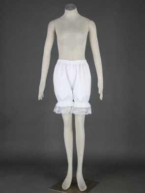 White Beautiful Cotton Lace Lolita Bloomers LB008