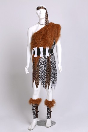 Halloween Adult male masquerade party cosplay bar performance hunter leopard savage costume FHC00314