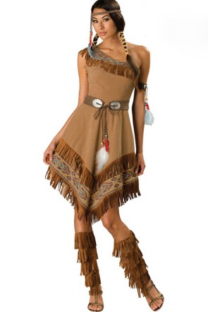 Indian Womens Pocahontas Adult Fancy Dress Cosplay Costume FHC00315