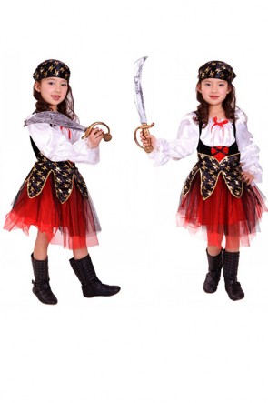 Children's Halloween stage performance clothing Pirates skirt girls dance party costume FHC00383