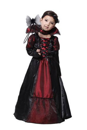 Halloween Girl Kid Vampire Dress Cosplay Costume FHC00389