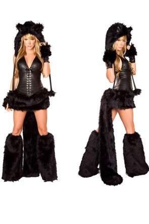 Animal women ladies fancy dress party costumes cat role play for halloween carnival christmas cosplay costumes FHC00413
