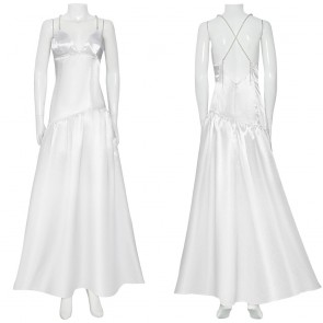 Joker 2 Lady Gaga Harley Quinn White Wedding Dress Cosplay Costume