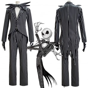 Jack Skellington The Nightmare Before Christmas Pumpkin King Halloween  Cosplay Costume