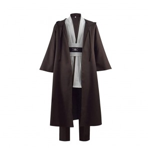 Star Wars Jedi Knight Hooded Robe White Halloween Cosplay Costume