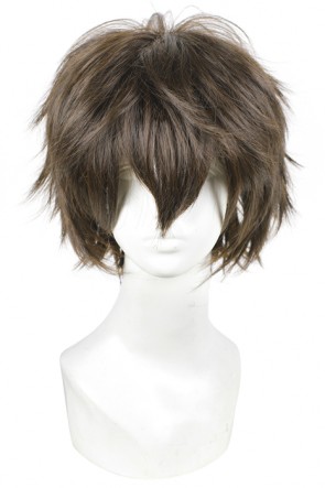 24CM Short Dark Brown General Utility Party Cosplay Wig CW00465