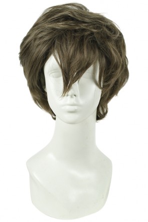 30CM Terror In Resonance Twelve Smoke Brown Wavy Cosplay Wig CW00469
