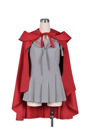 ZONE-00 Ruiko Cosplay Costume With Cool Red Cloak AC001157