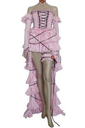 New Chobits Chii Pink Dress Cosplay Costume Custom Made AC00665